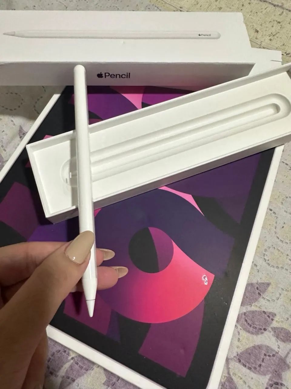 Ipad Air 5ª Geração 10,9 Polegadas 64gb - Ouro Rosa e Apple Pencil 2° geração Branco - Foto 3