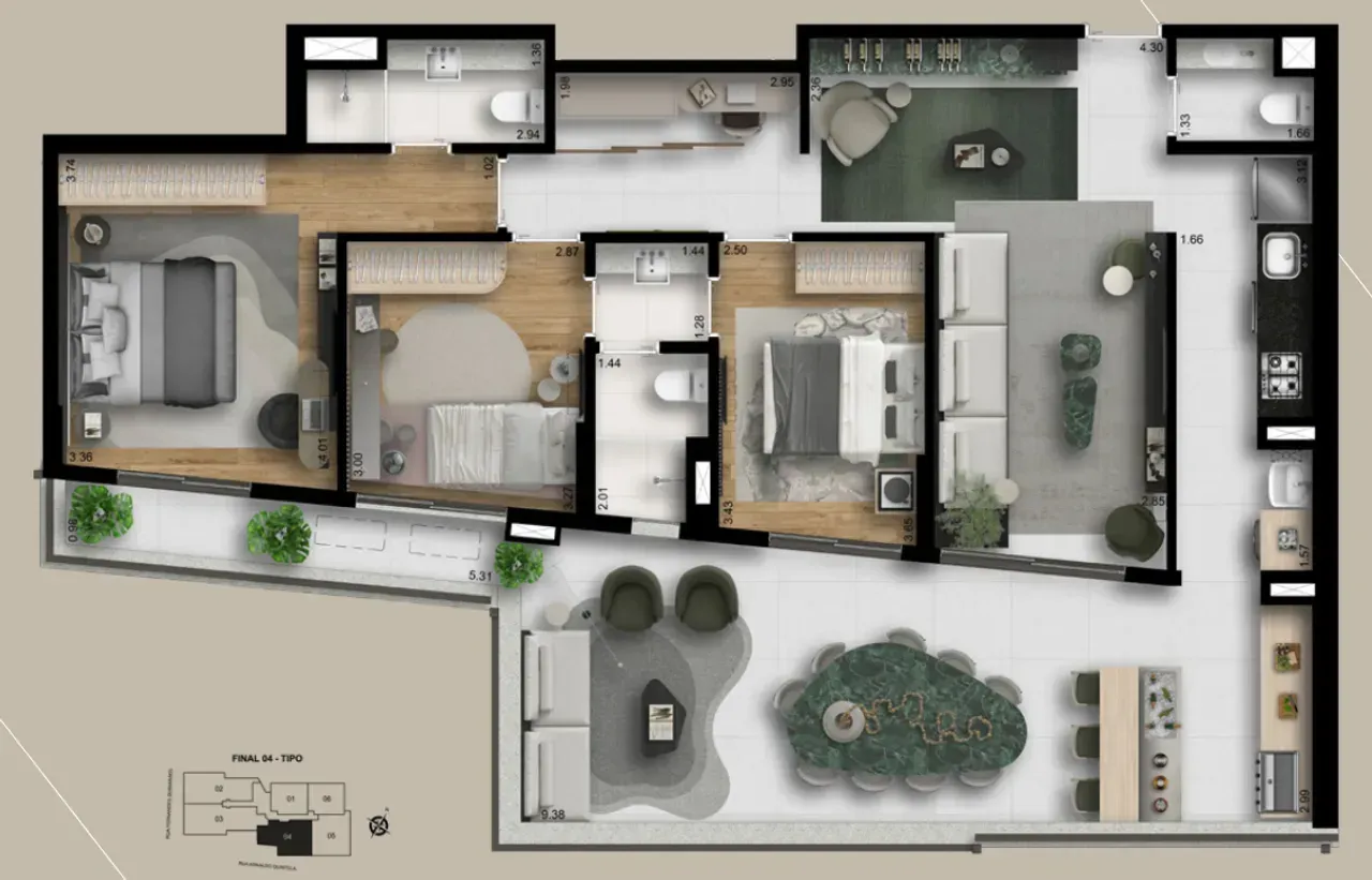 PLANTA 120m²