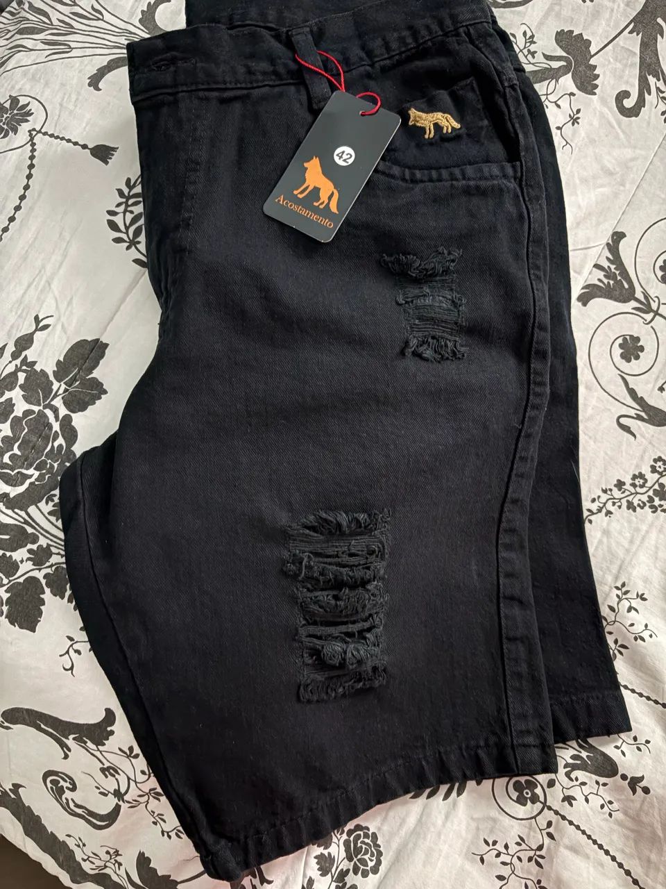 Bermuda Jeans Masculina preta  - Foto 2