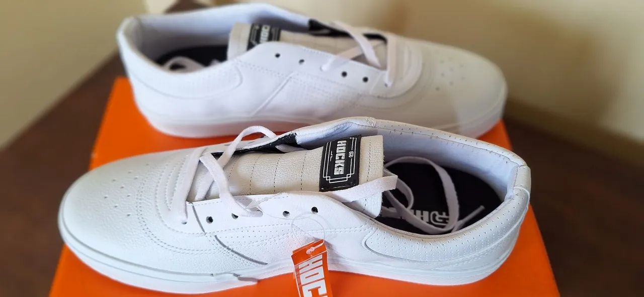Tênis Hocks Tempus Branco Couro 43 - Foto 3