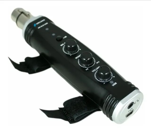 Interface XLR Arcano - Adaptador XLR para USB com Phanton Power 48V