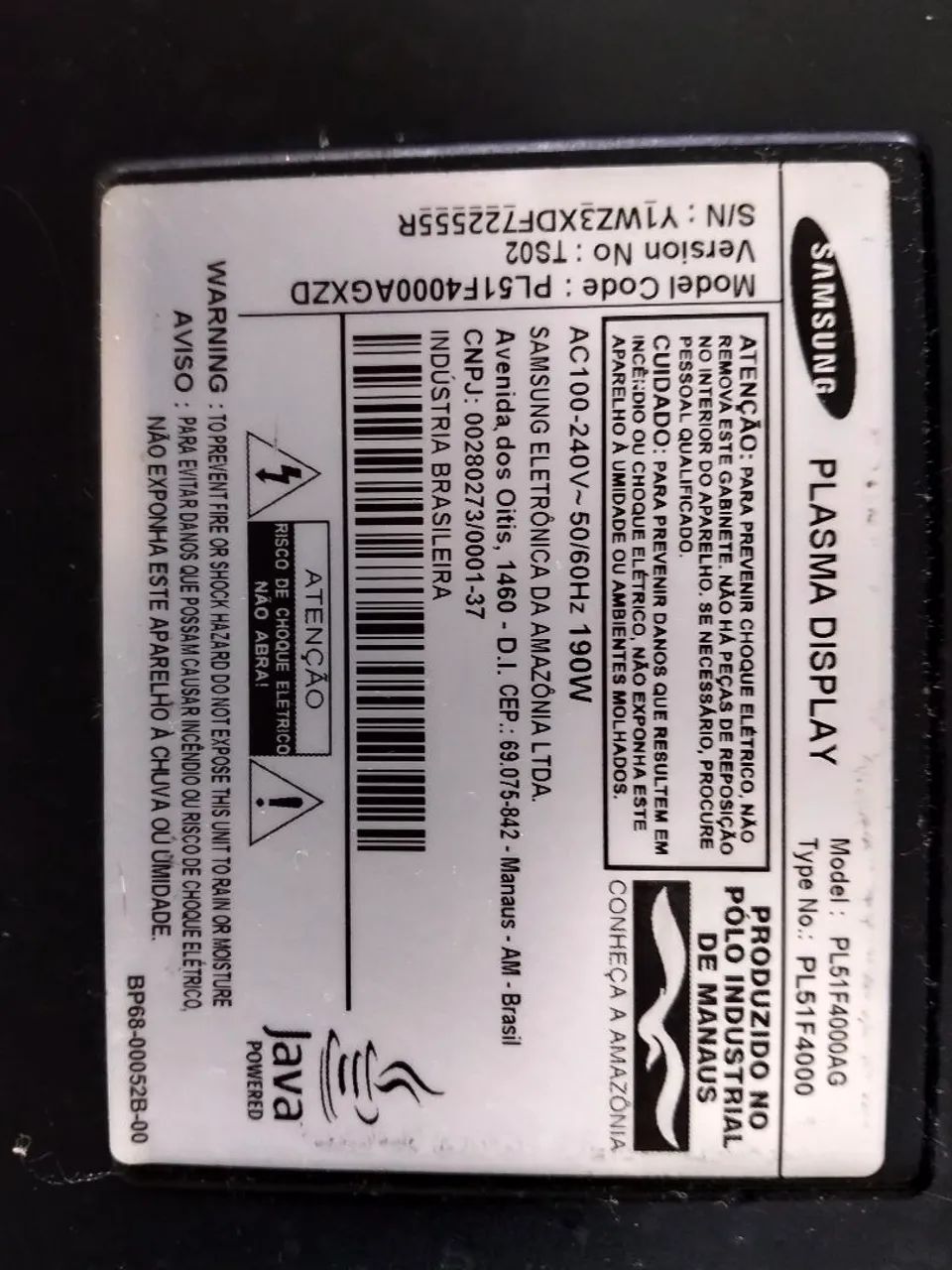 Tv 55' Samsung (plasma) - Foto 2