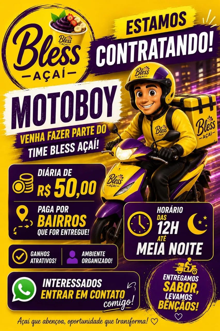 Vaga para entregador! 