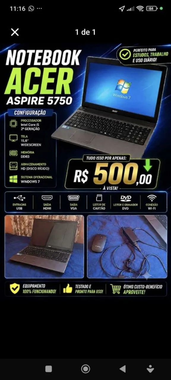 Notebook Acer 