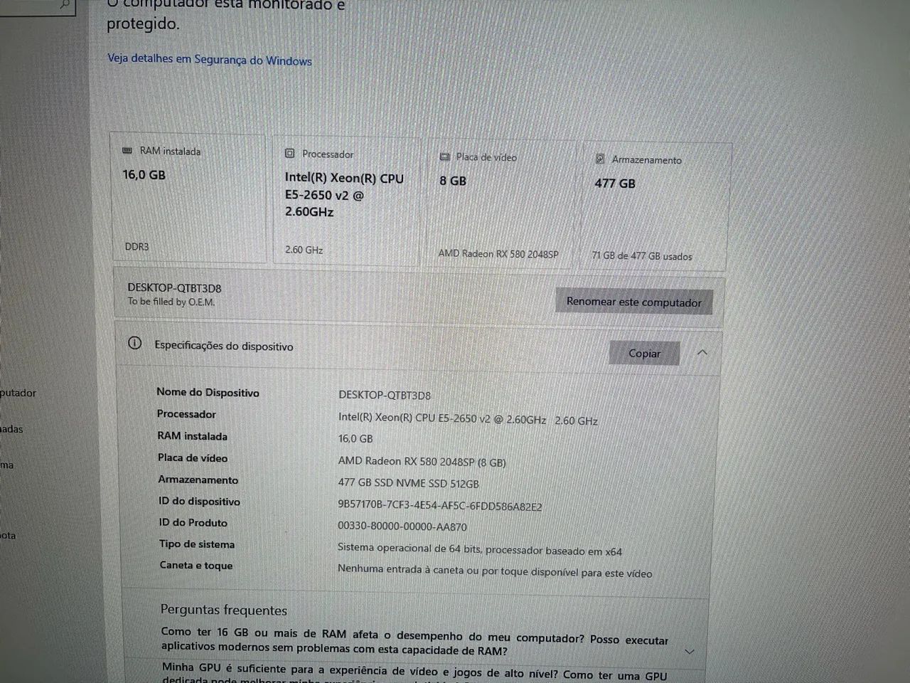 PC GAMER  XEON RX580 - Foto 4