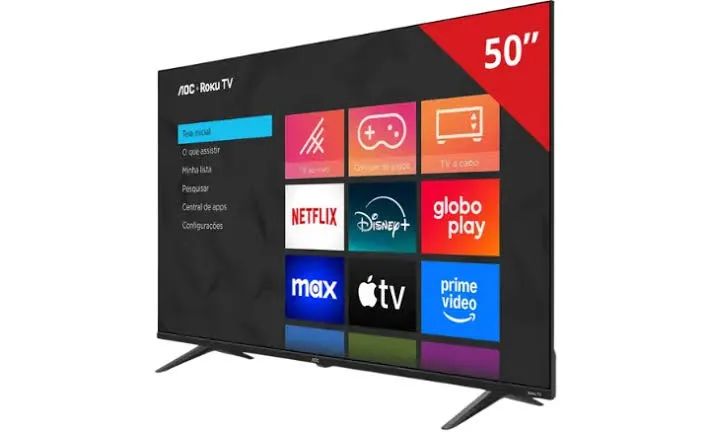 TV AOC 50 polegadas roku 4K - Foto 2