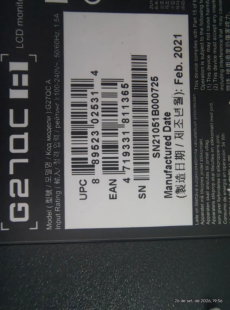 Monitor Gamer Gigabyte Curvo 27" G27QC  - Foto 3
