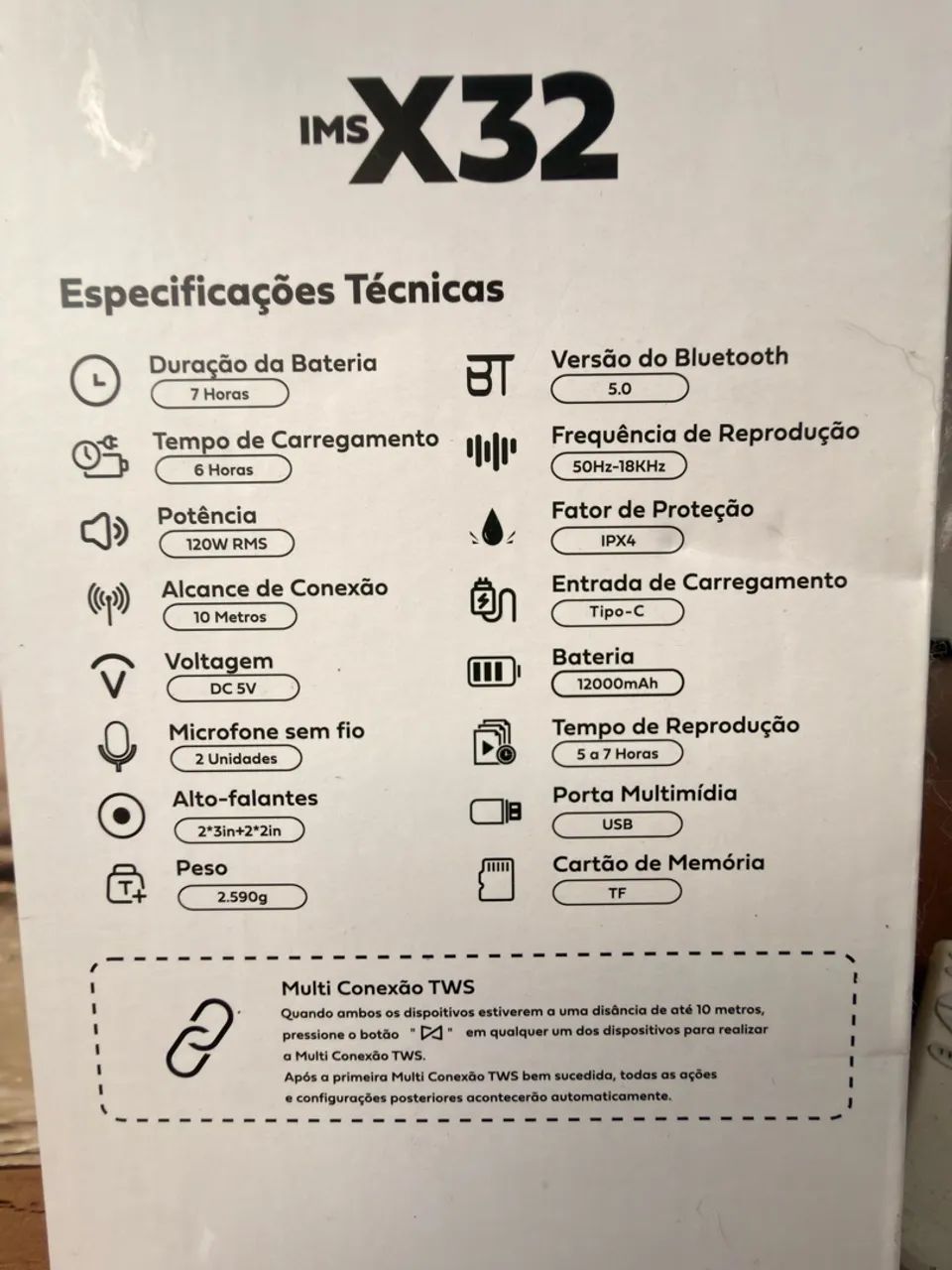 Caixa top! Imenso x32 com 2 microfones sem fio - Foto 4