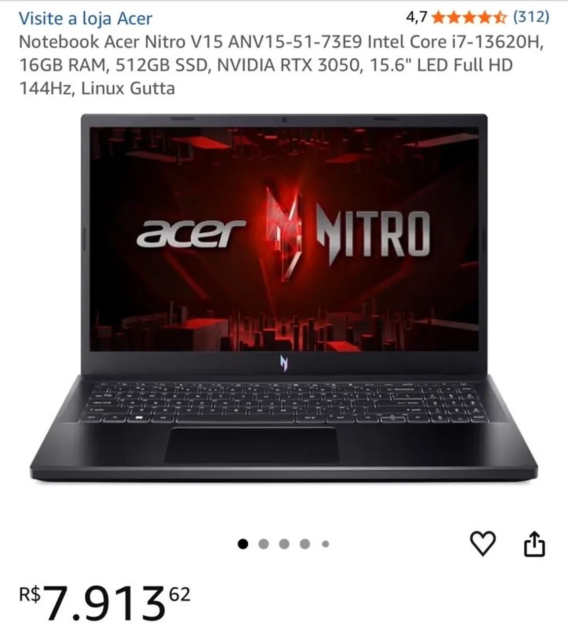 Notebook gamer 