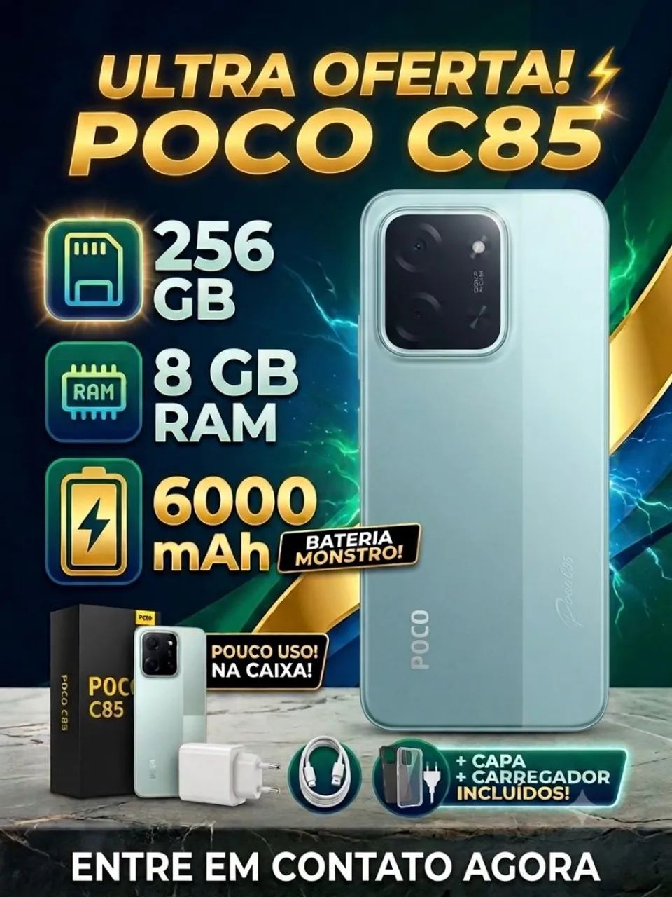 Poco c85, quase novo ! - Celulares e Smartphones - Parque Shalon