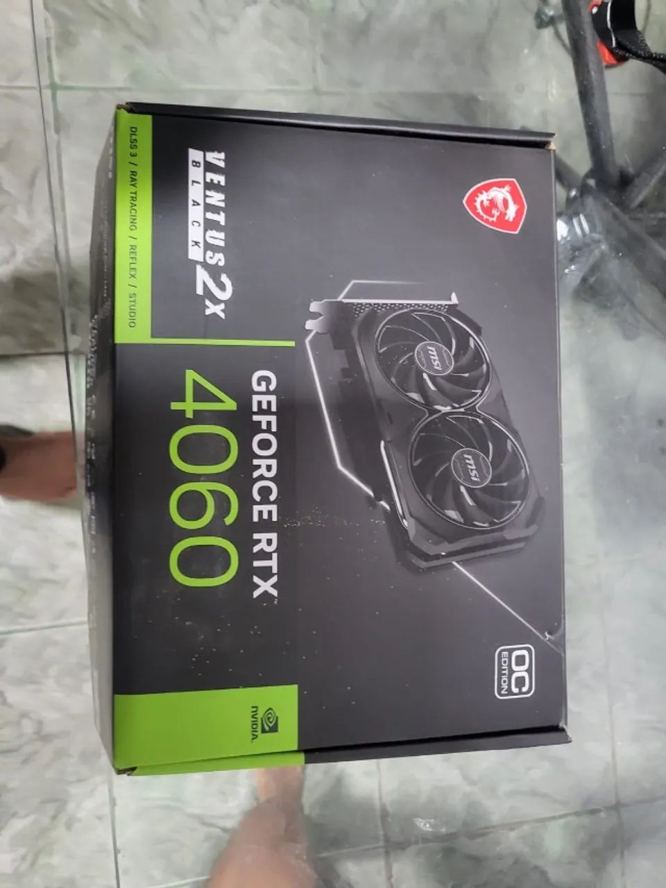 Placa de vídeo RTX 4060 Ventus 8GB MSI na caixa 