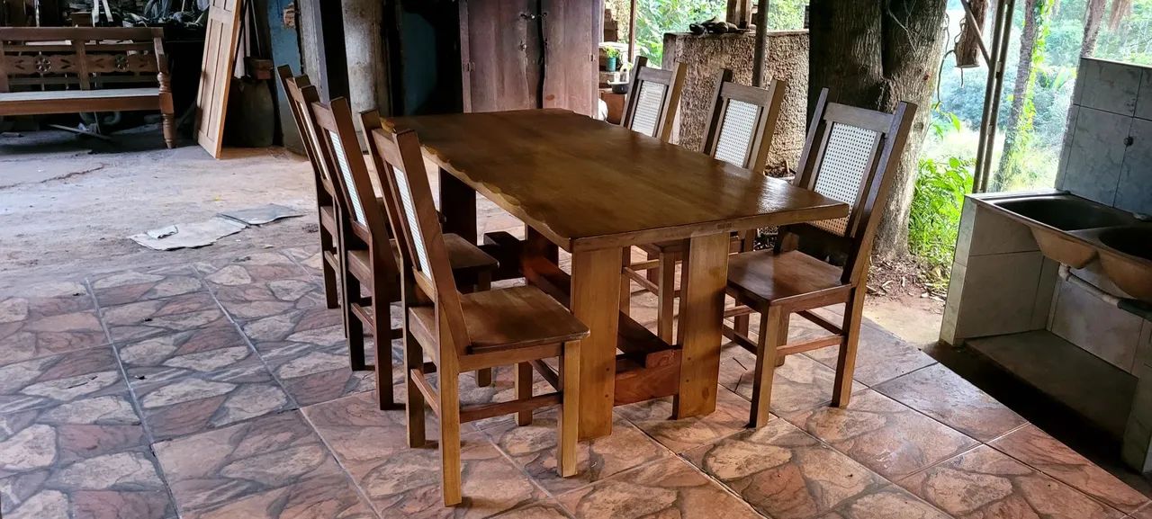 Mesa rústica com 6 cadeiras PROMOÇÃO  - Foto 4