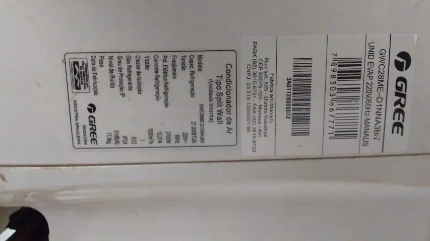 AR CONDICIONADO SPLIT GREE 27.000 BTU/h ? 220V