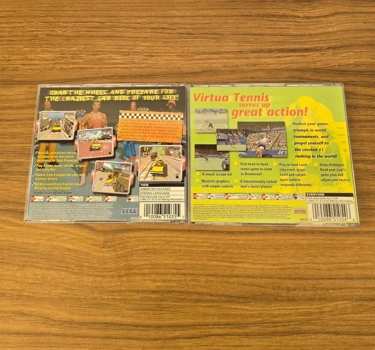 CRAZY TAXI E VIRTUA TENNIS DREAMCAST - Jogos de Vídeo Game