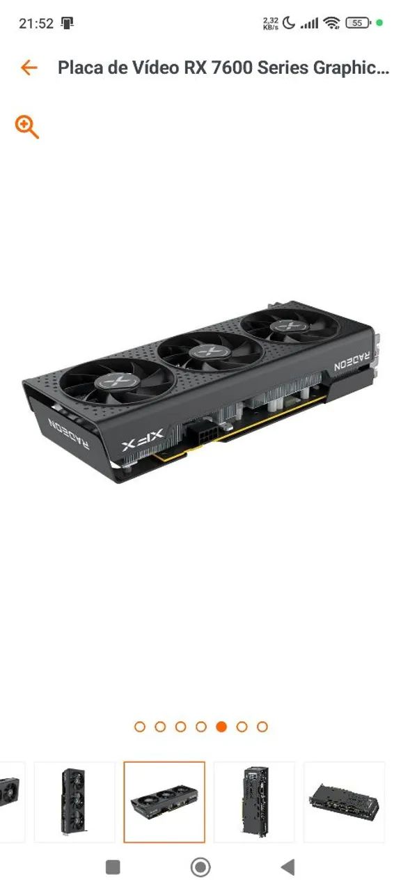 Placa de vídeo RX 7600 XFX - Foto 2