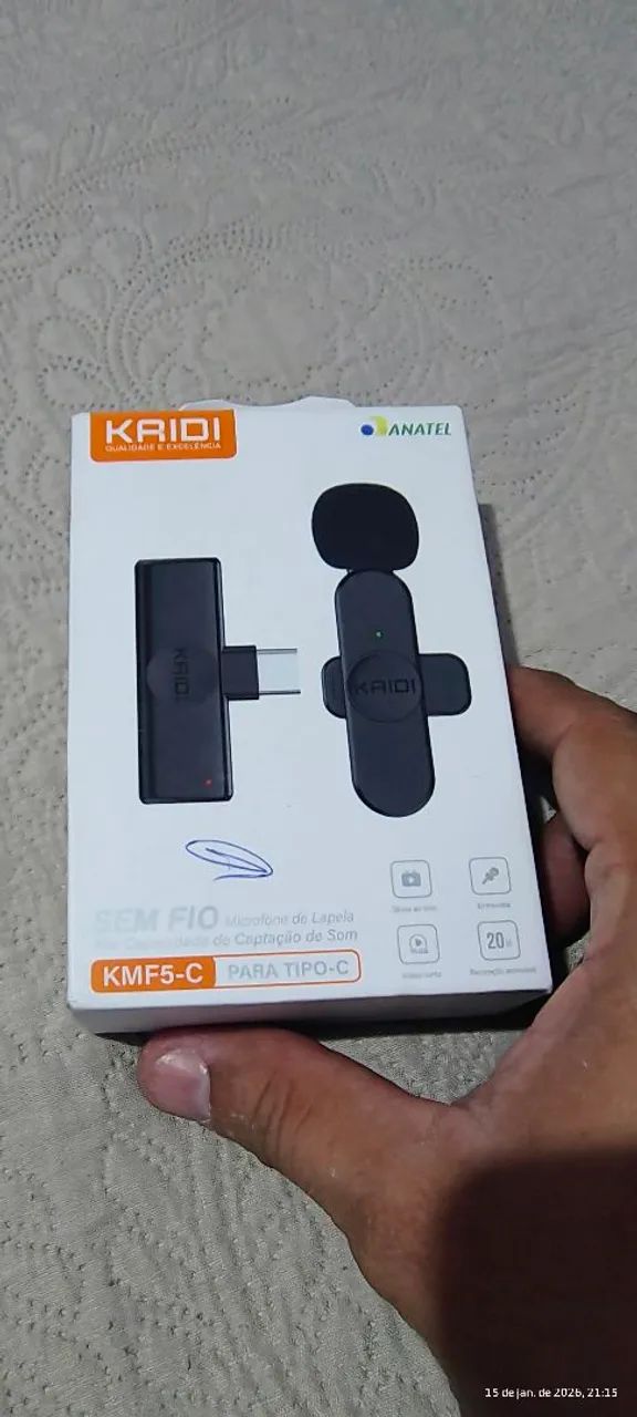 Microfone de lapela 