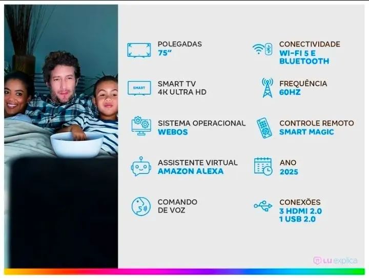 TV LG SMART 75POL ZERA - Foto 2