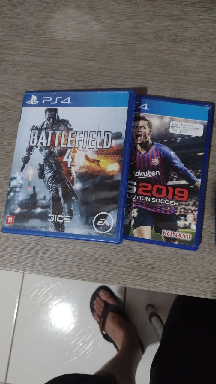 2 jogos PES 2019 e Battlefield 4 