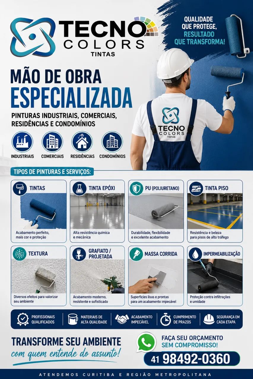 Mão de obra especializada pintor 