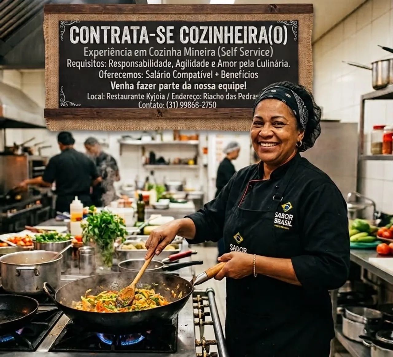 Vaga  Para cozinheiro 