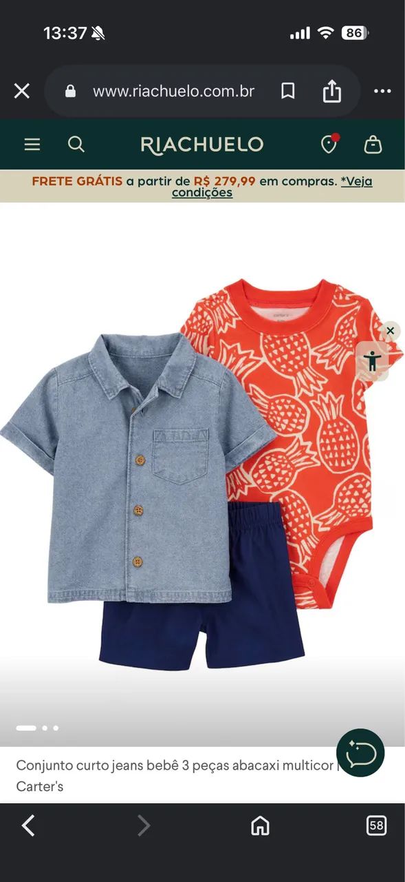 Conjunto Carters 9 meses 