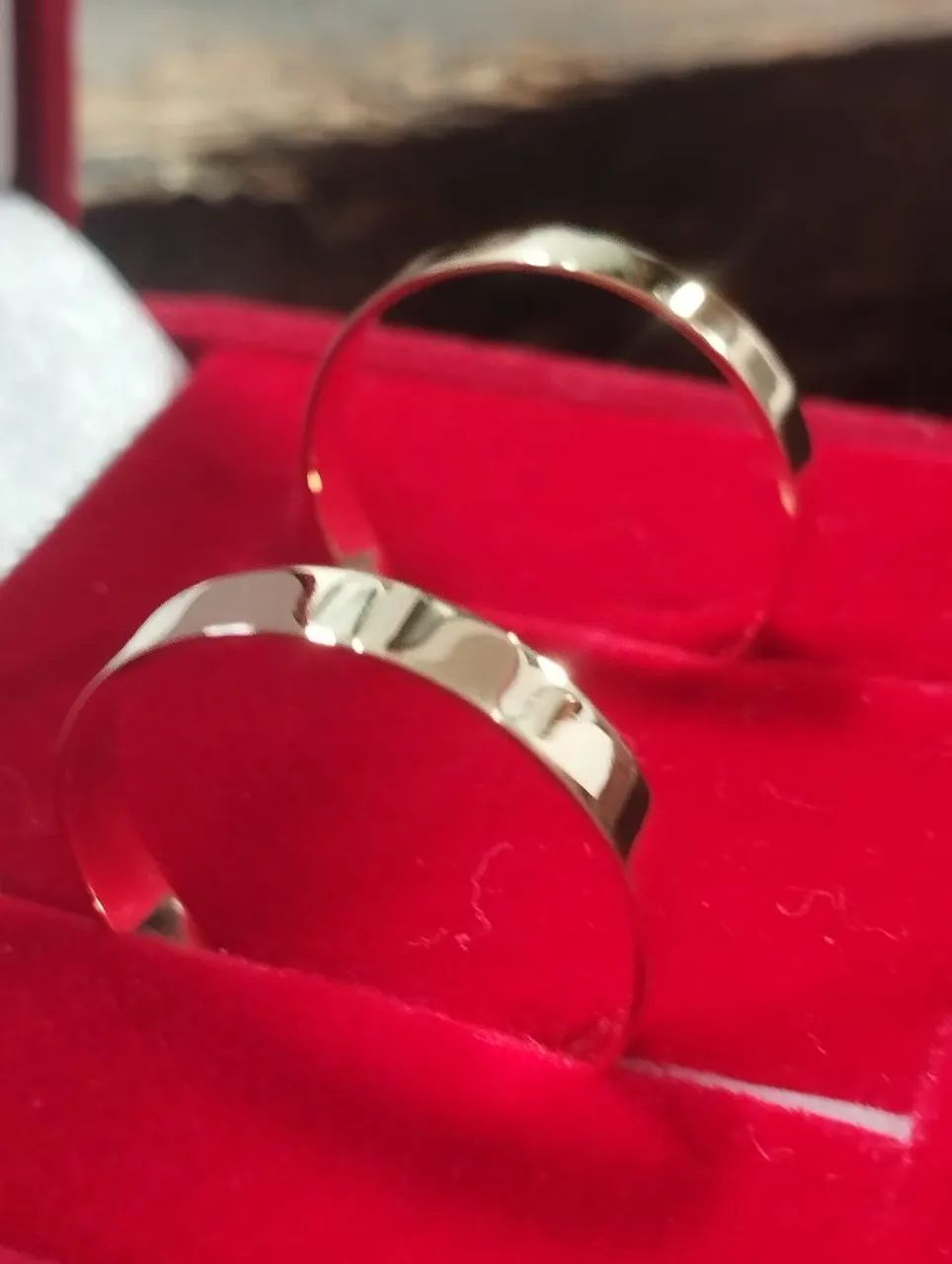 Alianças modelo reta 3mm - ouro 750 (18k) - Foto 2