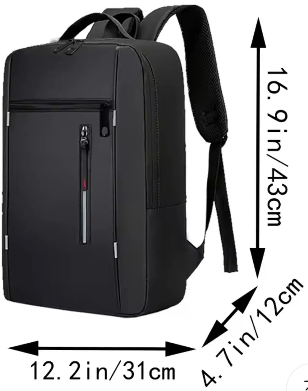 Mochila de Nylon preta. (NOVA) - Foto 2