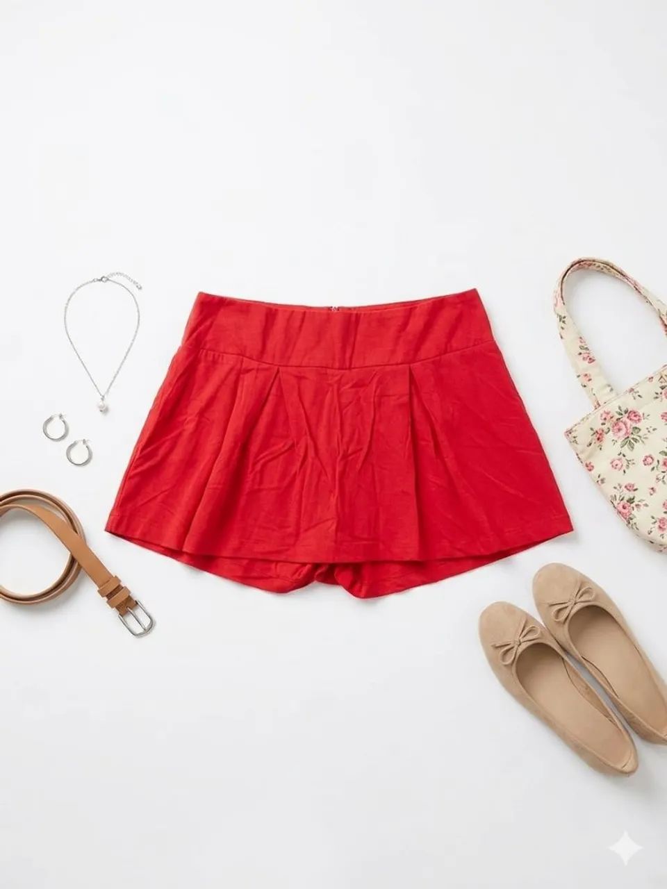 Short saia Cor de Jambo P