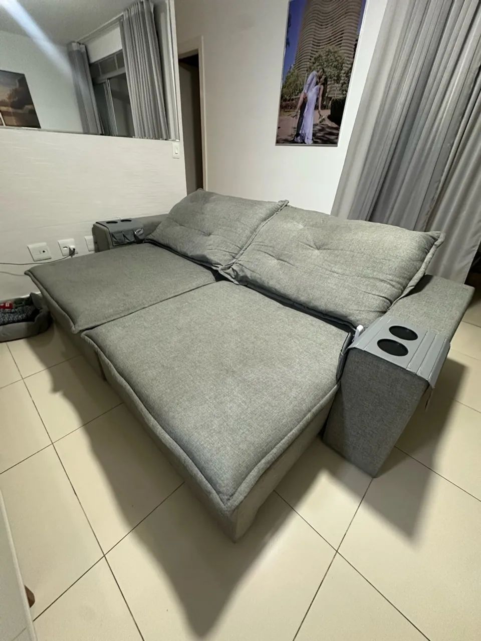 SOFÁ LINHO RETRÁTIL 2,50m - Foto 3