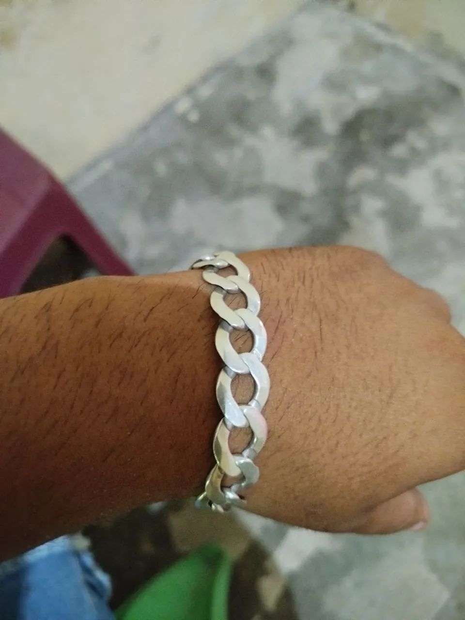 Pulseira de prata 17mm