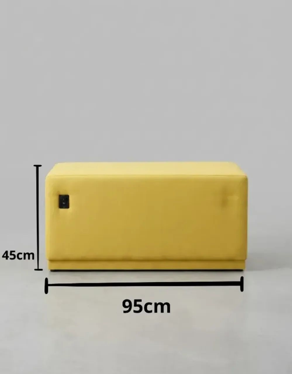 Kit 4 Pufe Amarelo 95x45 cm | Ideal para Bares, Tabacarias, Restaurantes e Decoração - Foto 2
