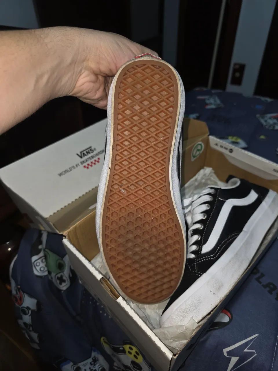 tênis skate old skool 36+ black white - Foto 4