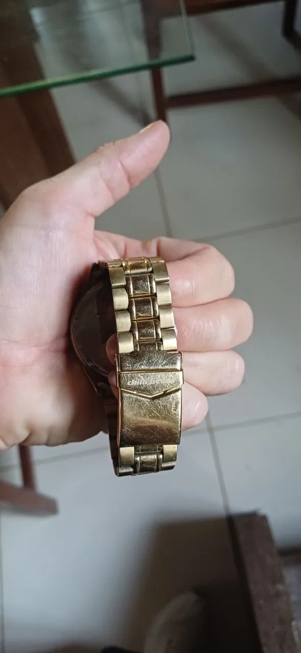 Relógio unisex dourado - Foto 4