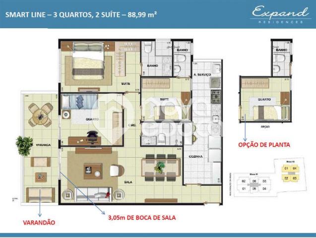 Apartamento à venda com 3 dormitórios em Méier, Rio de janeiro cod:SP3AP13069 - Foto 13