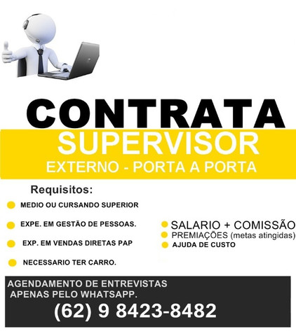 Contra-se supervisor externo porta a porta da operadora TIM com experiencia