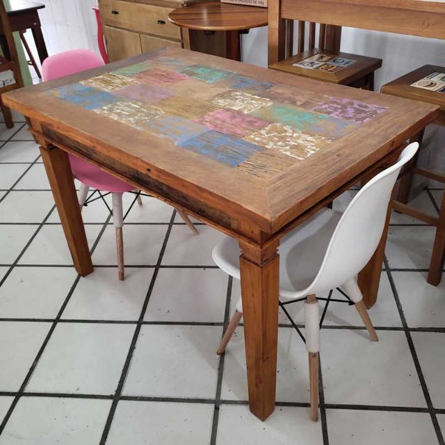 Mesa Colorida de Demolição Modelo Mosaico