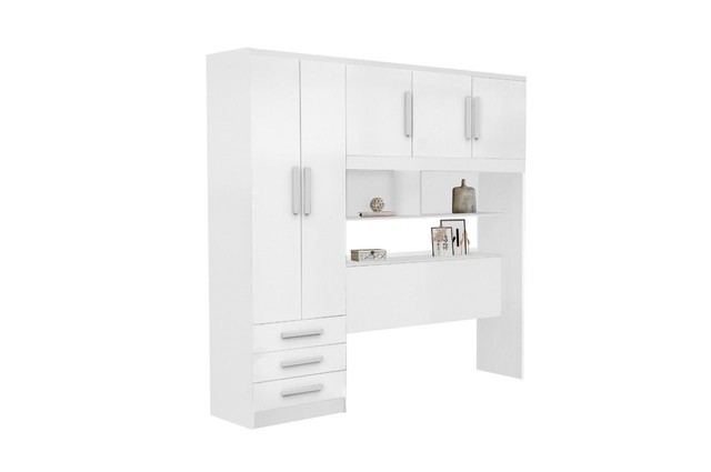 Quarto roupeiro modulado casal com cabeceira baú  - Foto 3