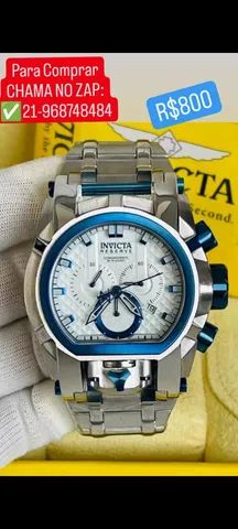 Relógio INVICTA RESERVE MAGNUM PRATA C/ DATALHES AZUIS - Foto 2