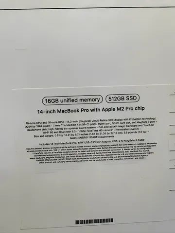 MacBook M2 PRO 16GB 512GB 14