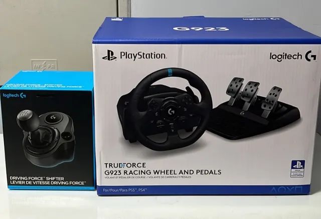 Volante + Pedais LOGITECH G923 (PS5/PS4/PC - Preto), volante logitech ps5 