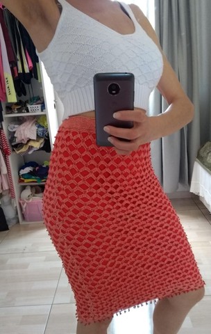 Saia de crochê Midi.  - Foto 3