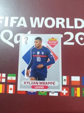 FIGURINHA LEGEND MBAPPE PRATA + LEWANDOWSKI BORDO COPA DO MUNDO