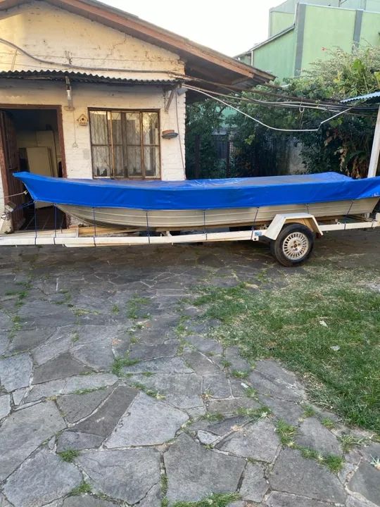 Barco alumínio com carreta rodoviária - Foto 8