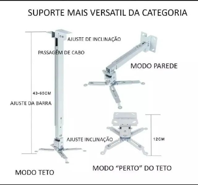 Suporte universal para projetor branco - Foto 3