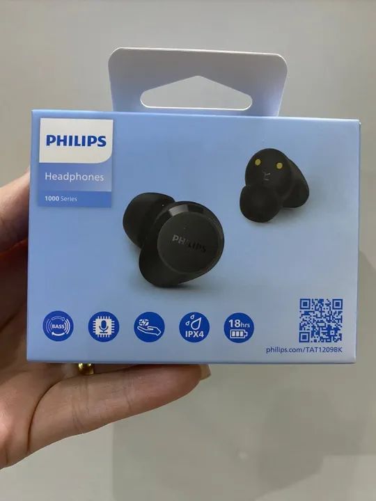 Fone de Ouvido Philips TWS TAT1209BK - Bluetooth, Som Imersivo e Microfone - Loja Coimbra  - Foto 6