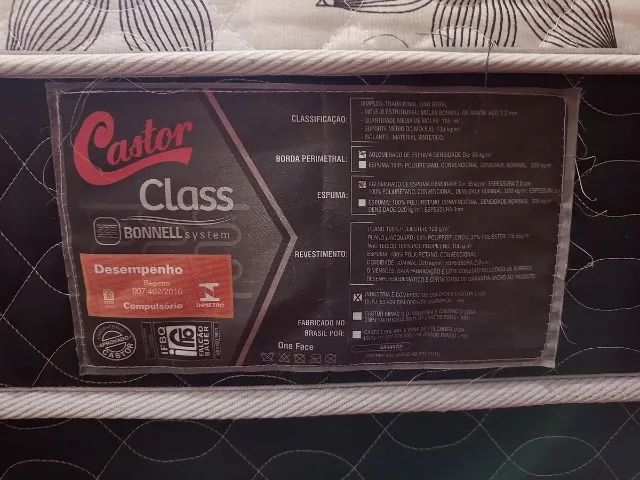 Cama Box + Colchão Castor Solteiro 3 meses de uso. - Foto 4