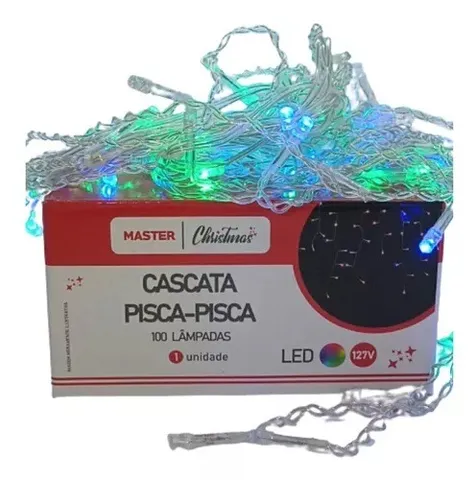 Pisca 100 Lâmpadas Led Colorido 8 Funções