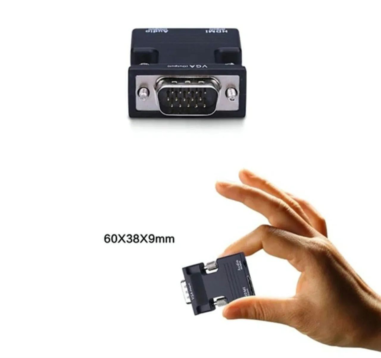 Conversor e Adaptador HDMI para VGA com adaptador de áudio, para PC, TV, monitor, projetor - Foto 2
