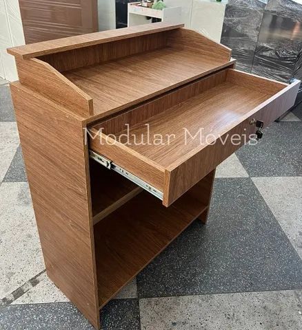 Balcão Caixa Amadeirado - 100% MDF  - Foto 3