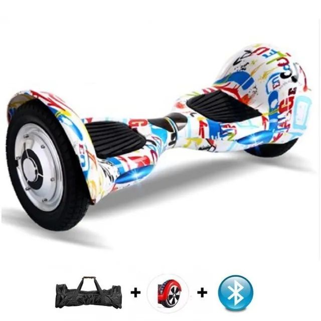 Lacrado Hoverboard Scooter Elétrico Bolsa e Led Roda 10 Polegadas - Foto 3
